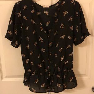 Floral Button Down Blouse